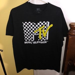 Black Checkered MTV T-Shirt